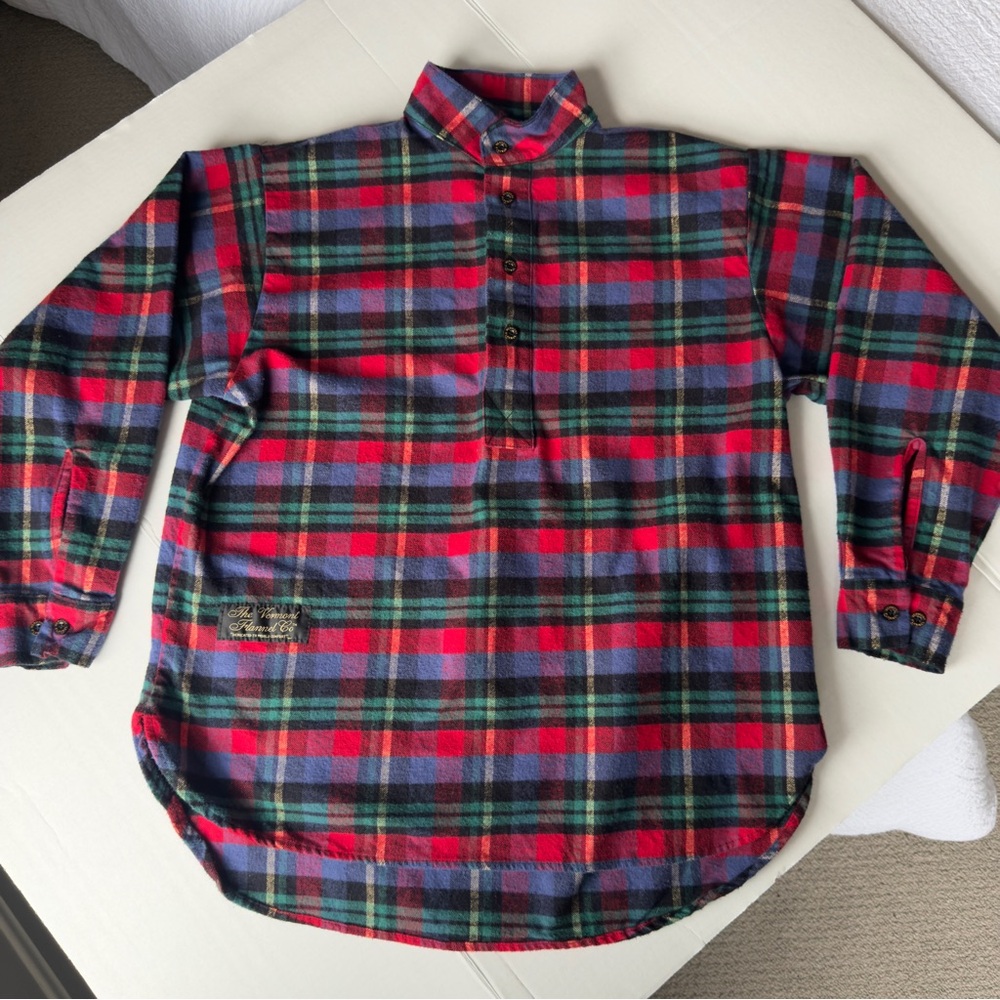 The Vermont Flannel Co Plaid Flannel Pullover Henley Shirt‎ Multicolor XS